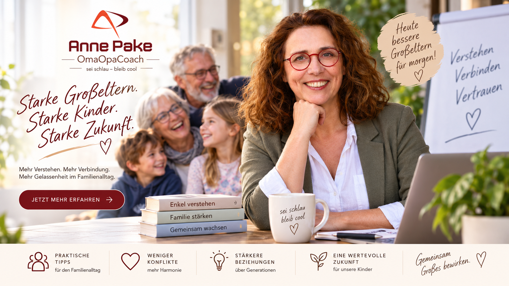Anne Pake, OmaOpaCoach: Starke Großeltern. Starke Kinder. Starke Zukunft.